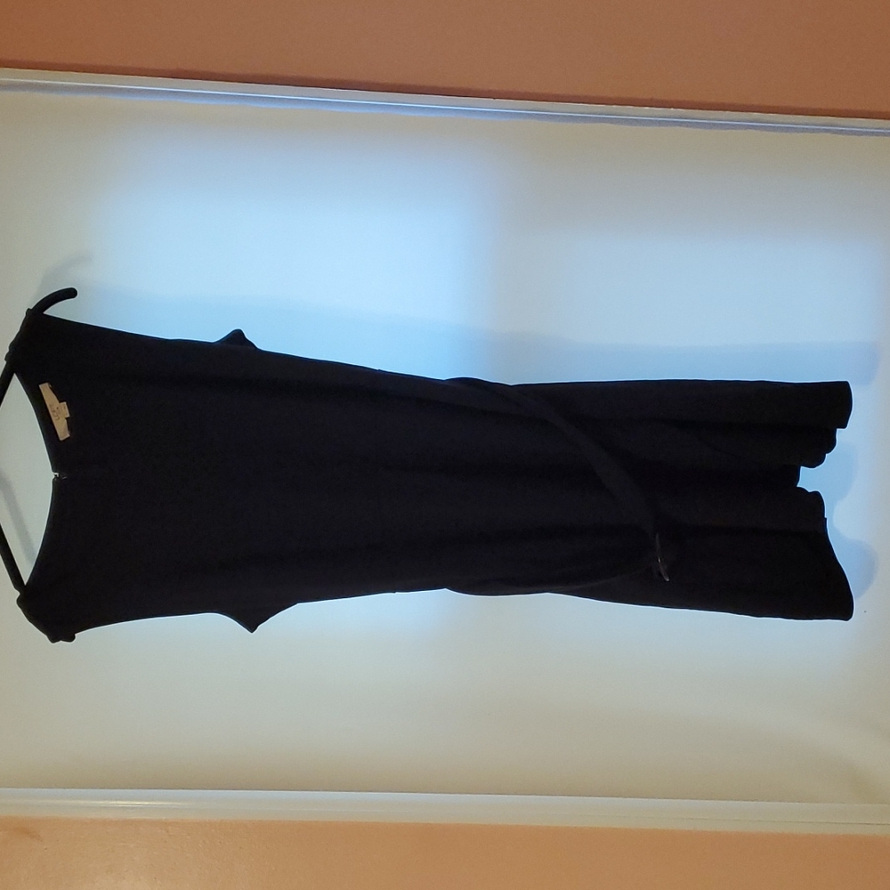 NWOT Black Faux Wrap Dress